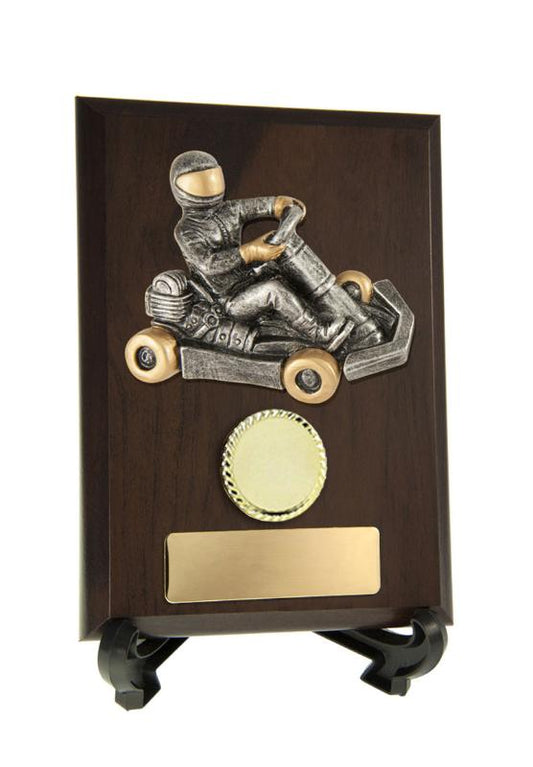 8232CH-CF23B Plaque with Go-Kart Trim 17.5cm