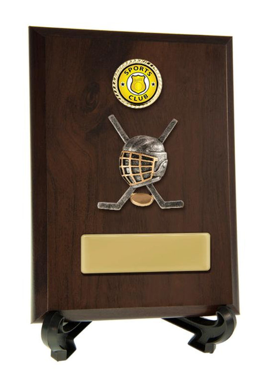 8232CH-CF25G Plaque with Ice Hockey Trim 17.5cm