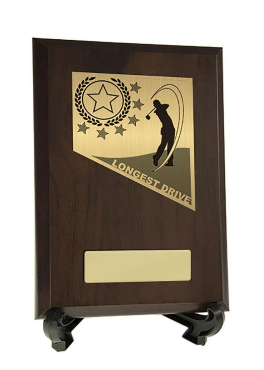 8232CH-PS10LD Plaque with Golf Longest Drive Trim 17.5cm