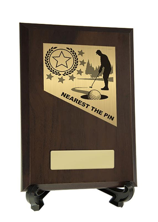 8232CH-PS10NTP Plaque with Golf Trim 17.5cm