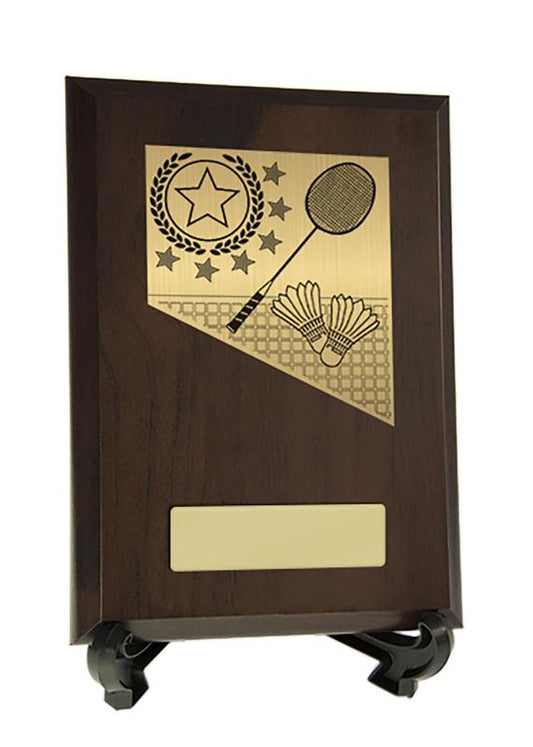 8232CH-PS57A Badminton Theme on Plaque 17.5cm
