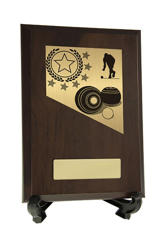 8232CH-PS58A Plaque with Lawn Bowls Trim 17.5cm
