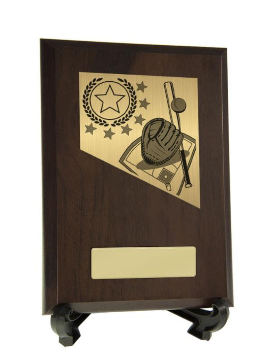 8232CH-PS5A Baseball Theme on Plaque 17.5cm