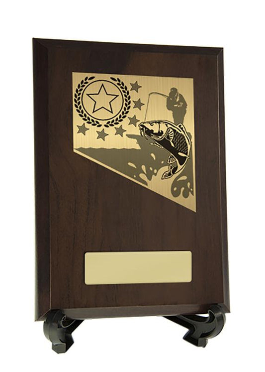 8232CH-PS85A Plaque with Fishing Trim 17.5cm