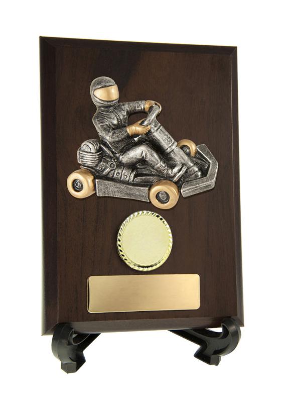 8233CH-CF23B Plaque with Go-Kart Trim 20cm