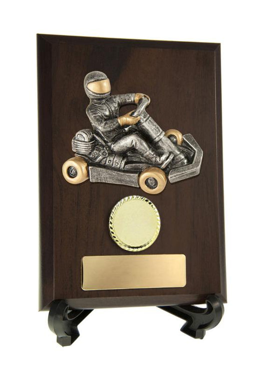 8233CH-CF23B Plaque with Go-Kart Trim 20cm