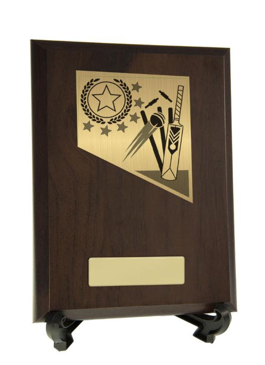 8233CH-PS1A Cricket Theme on Plaque 20cm