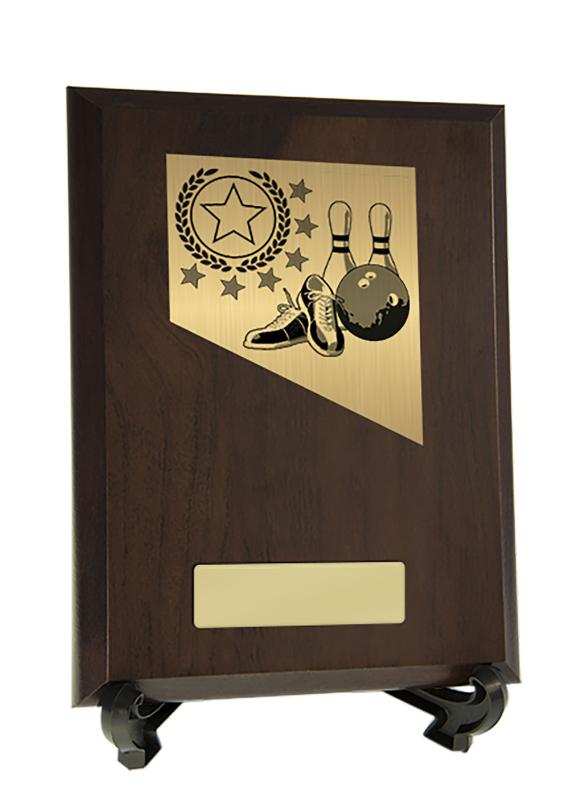 8233CH-PS21A Plaque with Tenpin Trim 20cm