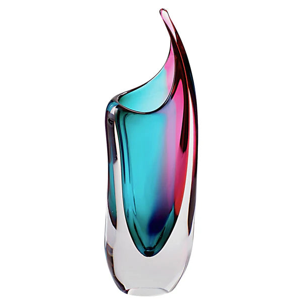 Crystal Vase Pink & Turquoise