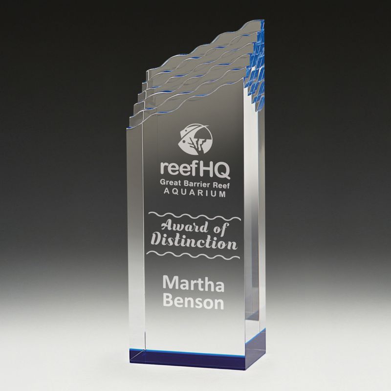 AC306A Blue Titan Acrylic Award 19.5cm