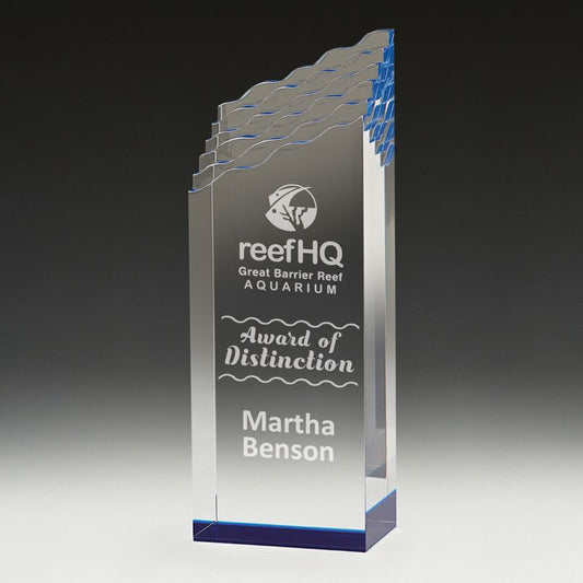 AC306A Blue Titan Acrylic Award 19.5cm