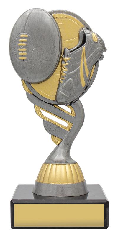 AR4001 Aussie Rules Silver Footy 15cm