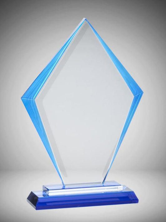 BEG02A Blue Edged Glass Arrowhead 20cm