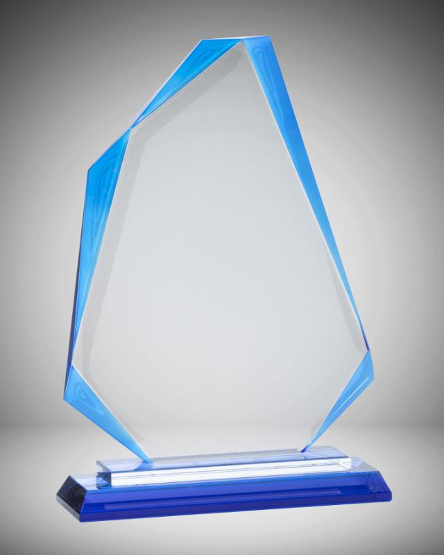 BEG03B Blue Edged Glass Sail 22cm