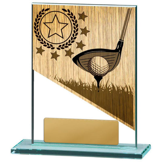 BG01A-PS10A Golf Theme on Glass 13cm