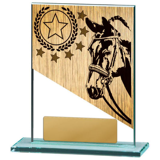 BG01A-PS29A Horses Theme on Glass 13cm