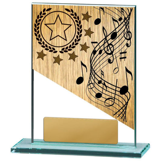 BG01A-PS44A Music Theme on Glass 13cm