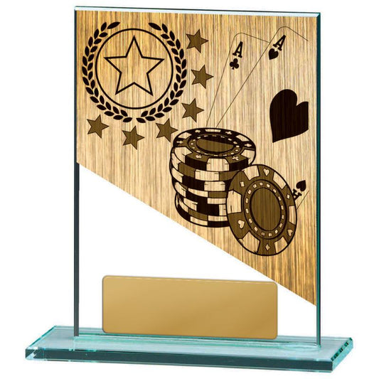 BG01A-PS54A Poker Theme on Glass 13cm