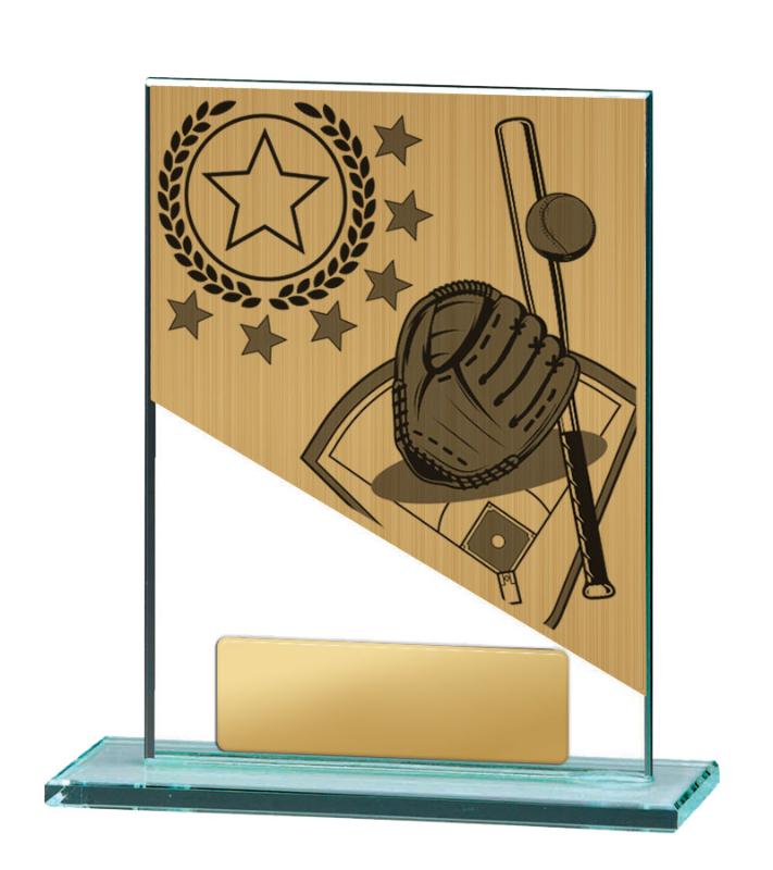 BG01A-PS5A Baseball Theme on Glass 13cm