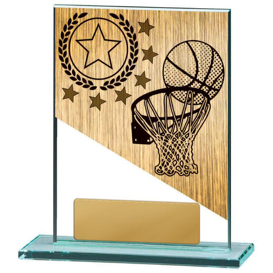 BG01A-PS7A Basketball Theme on Glass 13cm