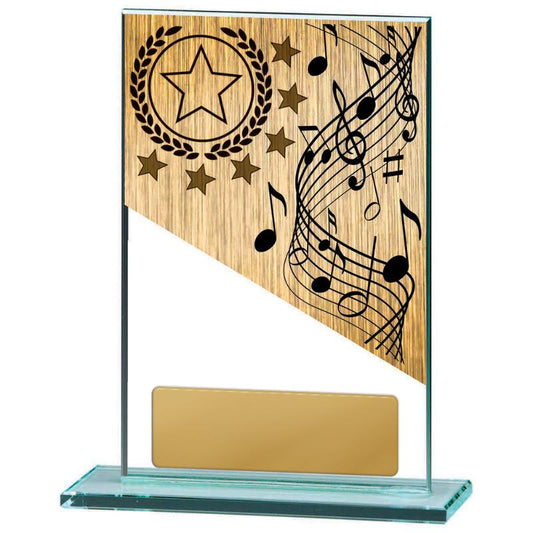 BG01B-PS44A Music Theme on Glass 15cm