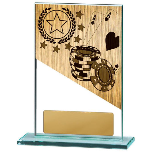 BG01B-PS54A Poker Theme on Glass 15cm