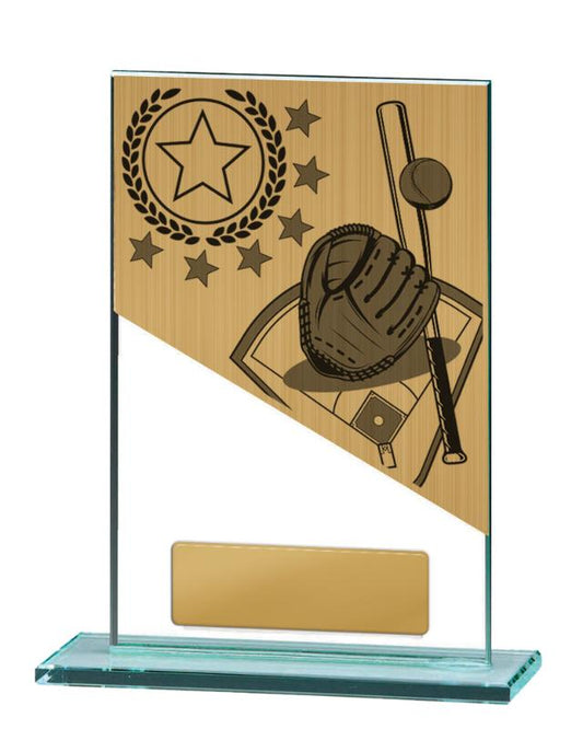 BG01B-PS5A Baseball Theme on Glass 15cm
