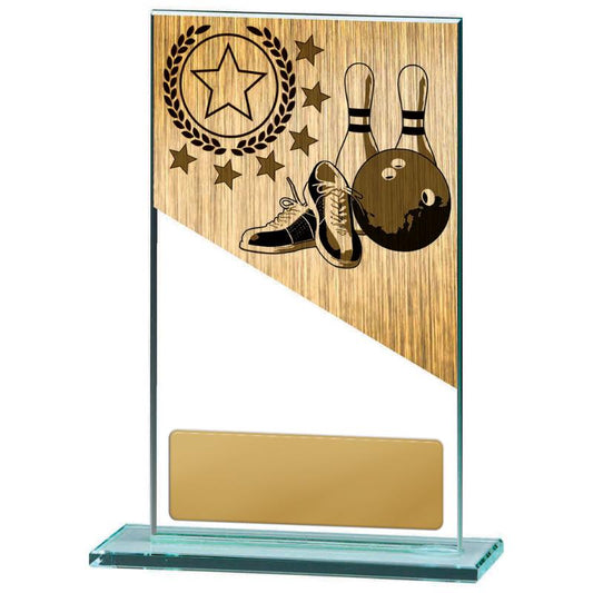 BG01C-PS21A Tenpin Theme on Glass 17cm