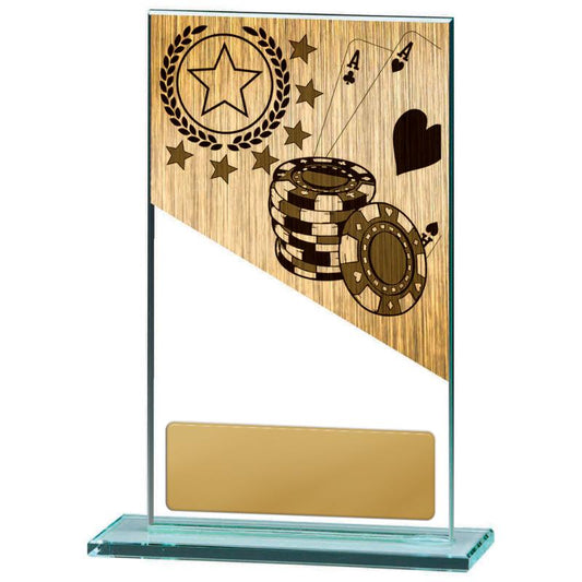 BG01C-PS54A Poker Theme on Glass 17cm