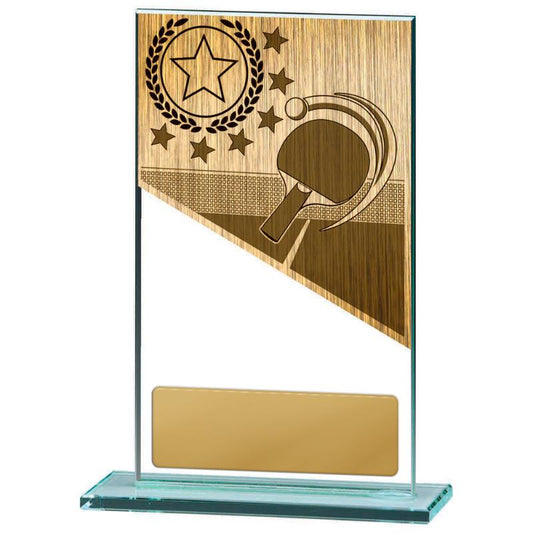 BG01C-PS59A Table Tennis Theme on Glass 17cm