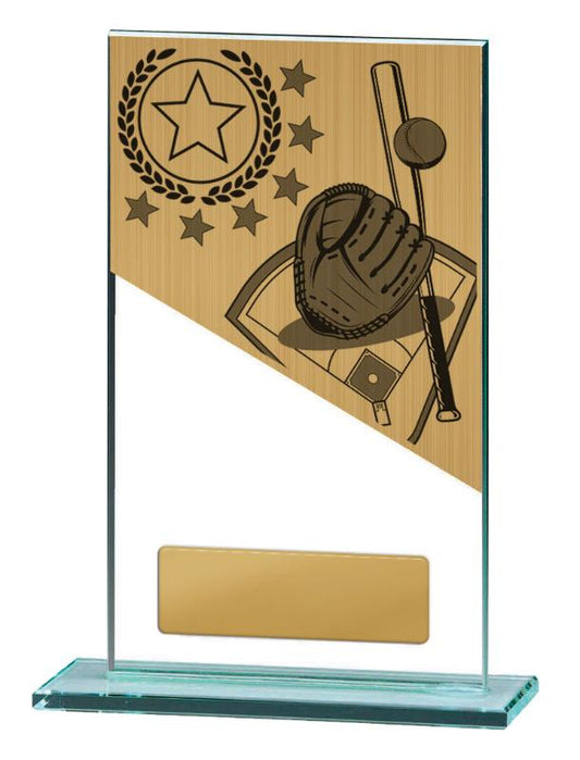 BG01C-PS5A Baseball Theme on Glass 17cm
