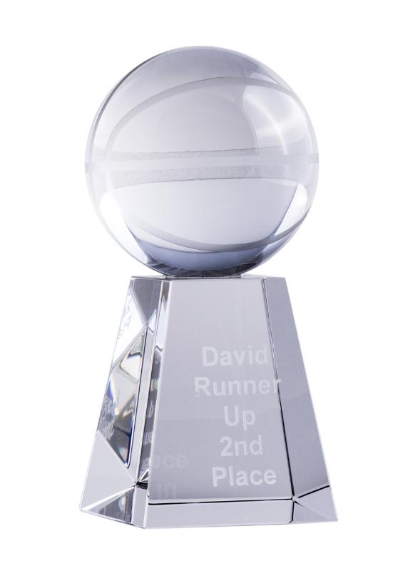 CA-7A Crystal Basketball on Stand 11.7cm