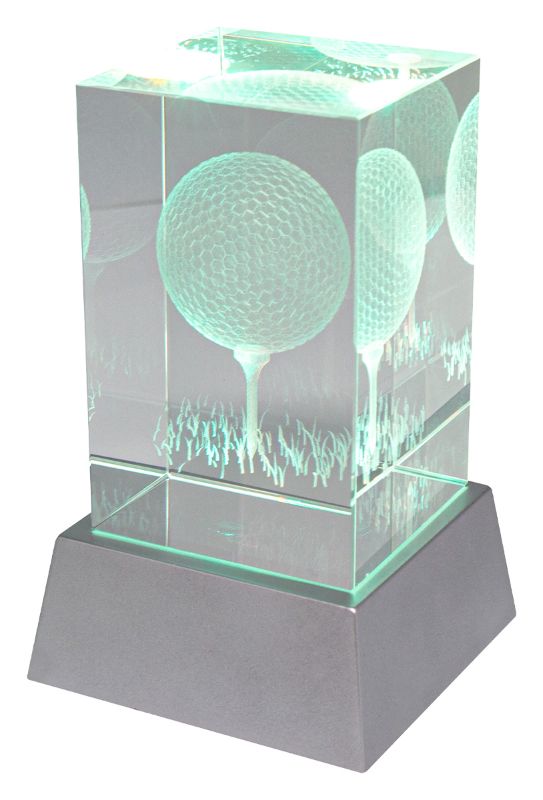CBLH817 Golf Light Up Crystal 11cm