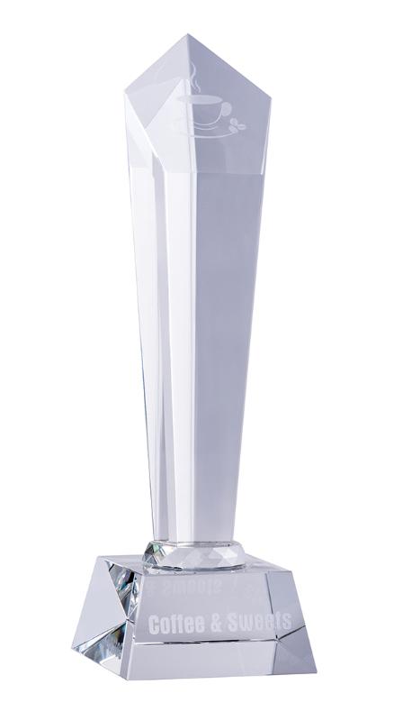 CR12C Crystal Polygon Tower 25.5cm