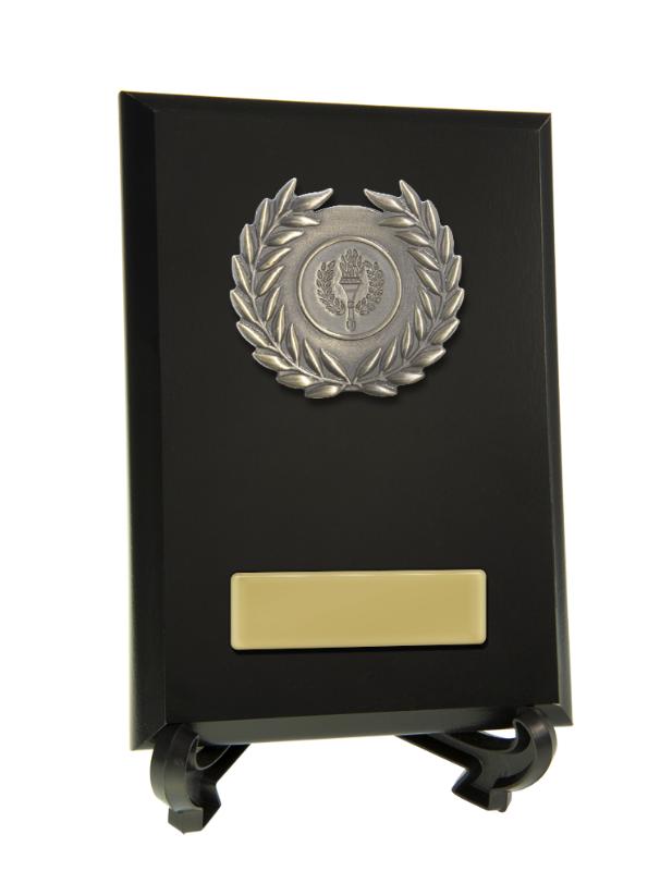 D24-5003 Plaque with Metal Trims 15.5cm