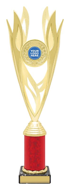 DF4208 Dance Lantern - Gold / Red 36cm