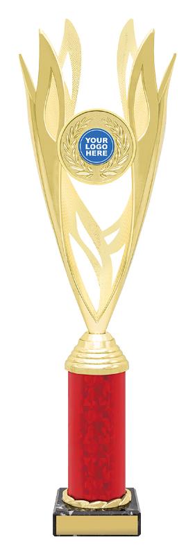 DF4209 Dance Lantern - Gold / Red 38.5cm