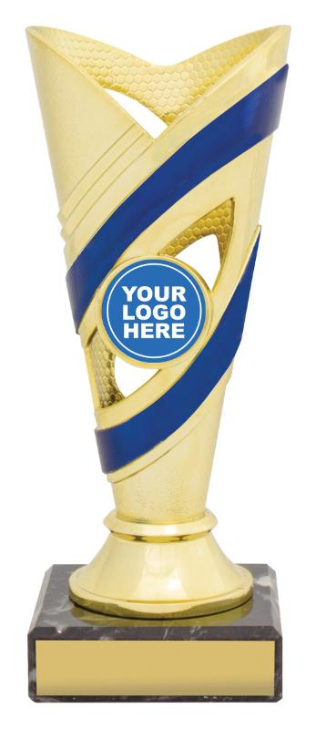 DF4282 Dance Curve Cups - Gold / Blue 17cm