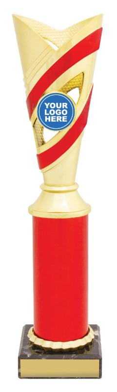 DF4291 Dance Curve Cups - Gold / Red 27.5cm