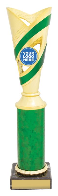 DF4296 Dance Curve Cups - Gold / Green 27.5cm