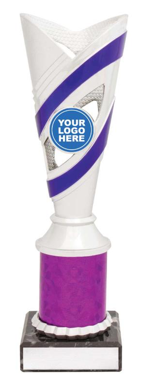 DF4309 Dance Curve Cups - Silver / Purple 22.5cm