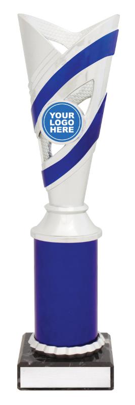 DF4315 Dance Curve Cups - Silver / Blue 25cm