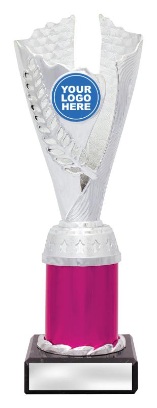 DF4324 Dance Spirit Cups - Silver / Pink 22.5cm