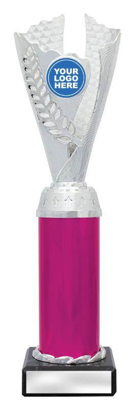 DF4326 Dance Spirit Cups - Silver / Pink 28cm