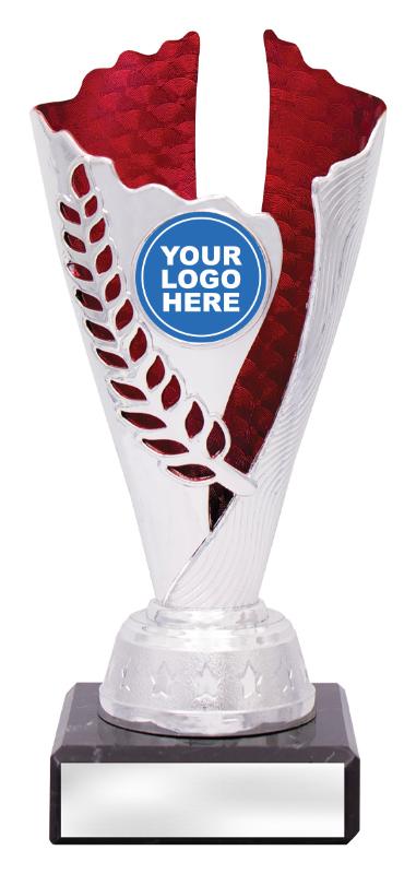 DF4327 Dance Spirit Cups - Silver / Red 17.5cm