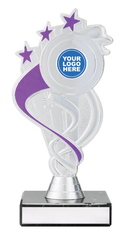 DF4556 Dance Silver Ribbon Star 18cm
