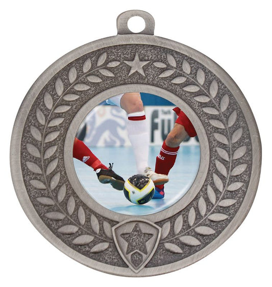 DMC041S Distinction Futsal / Indoor Football Medal Silver