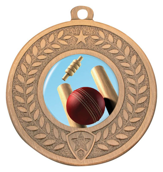 DMC401B Distinction Cricket Theme Medal Bronze