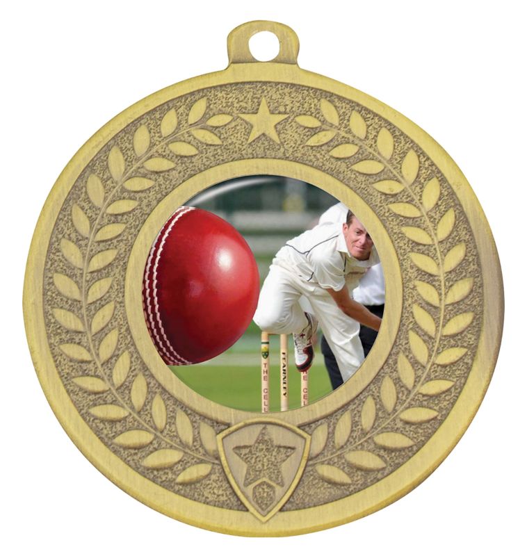 DMC403G Distinction Cricket Bowling Medal Gold