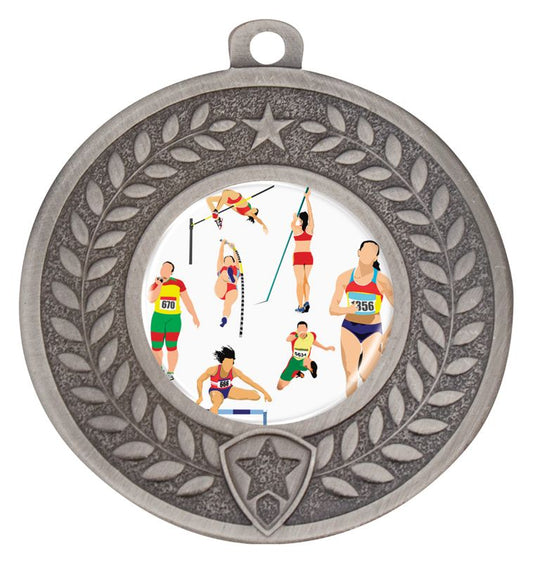 DMC474S Distinction Track & Field Medal Silver